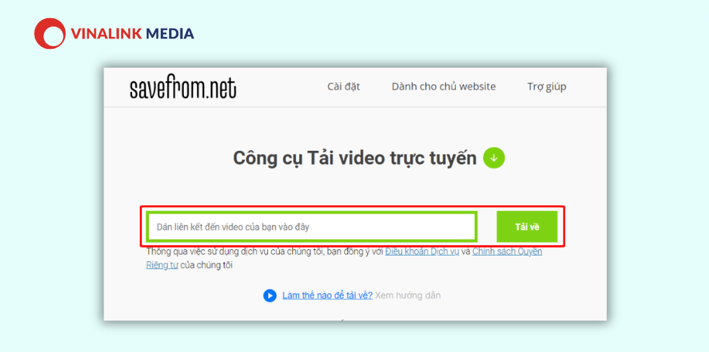 Cách tải video trên web bằng tool online
